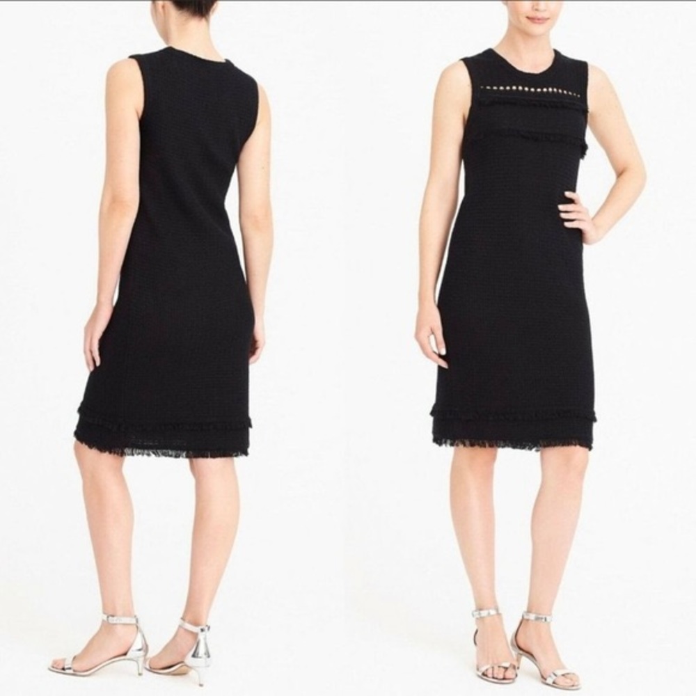 J.Crew Fringe Eyelet Knit Sweater Dress